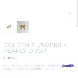 Nicola Bathie Golden Flowers + Pearly Drops